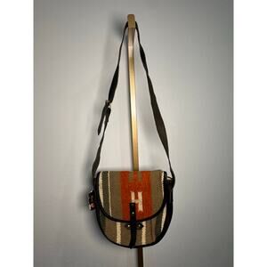 Raj | Woven Carpet and Leather Crossbody Aztec Y2K Boho Purse